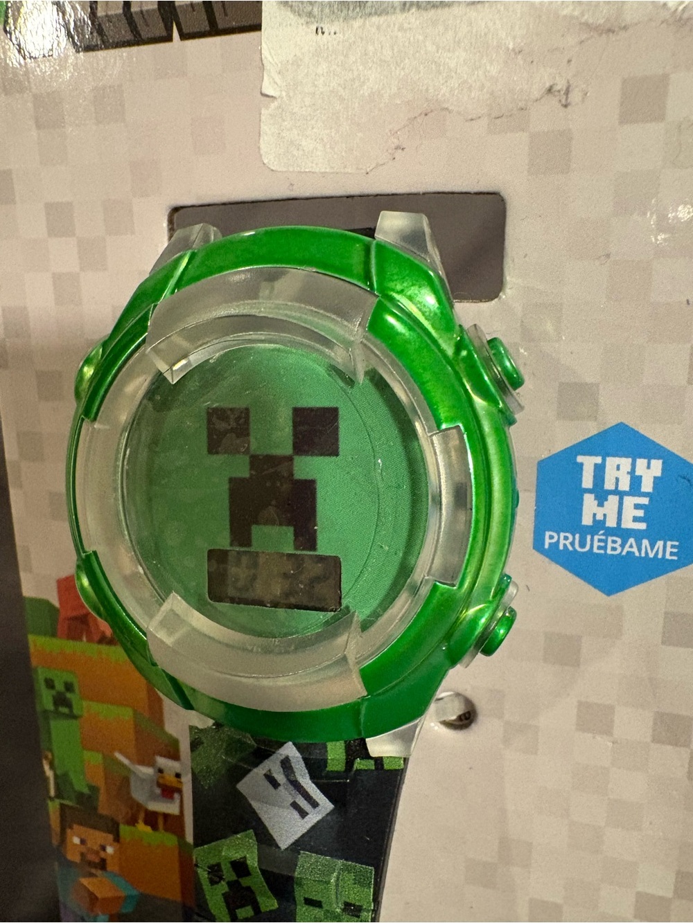 Minecraft Creeper LED Kids Watch - Picture 2 of 3